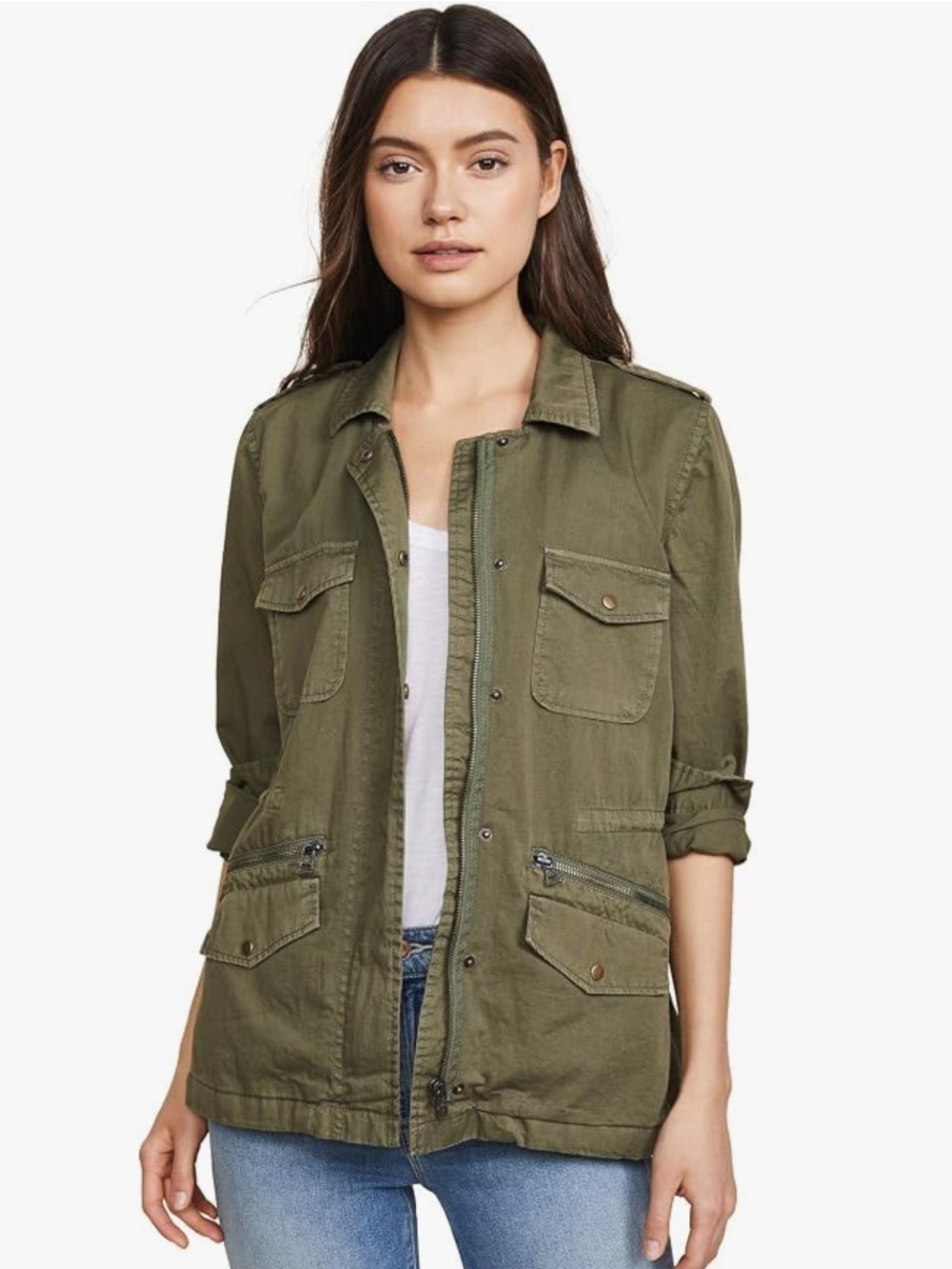 Velvet by Graham & Spencer Ruby Utility/military Jacket Olive/khaki/Green M